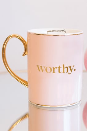 "Worthy." Mug